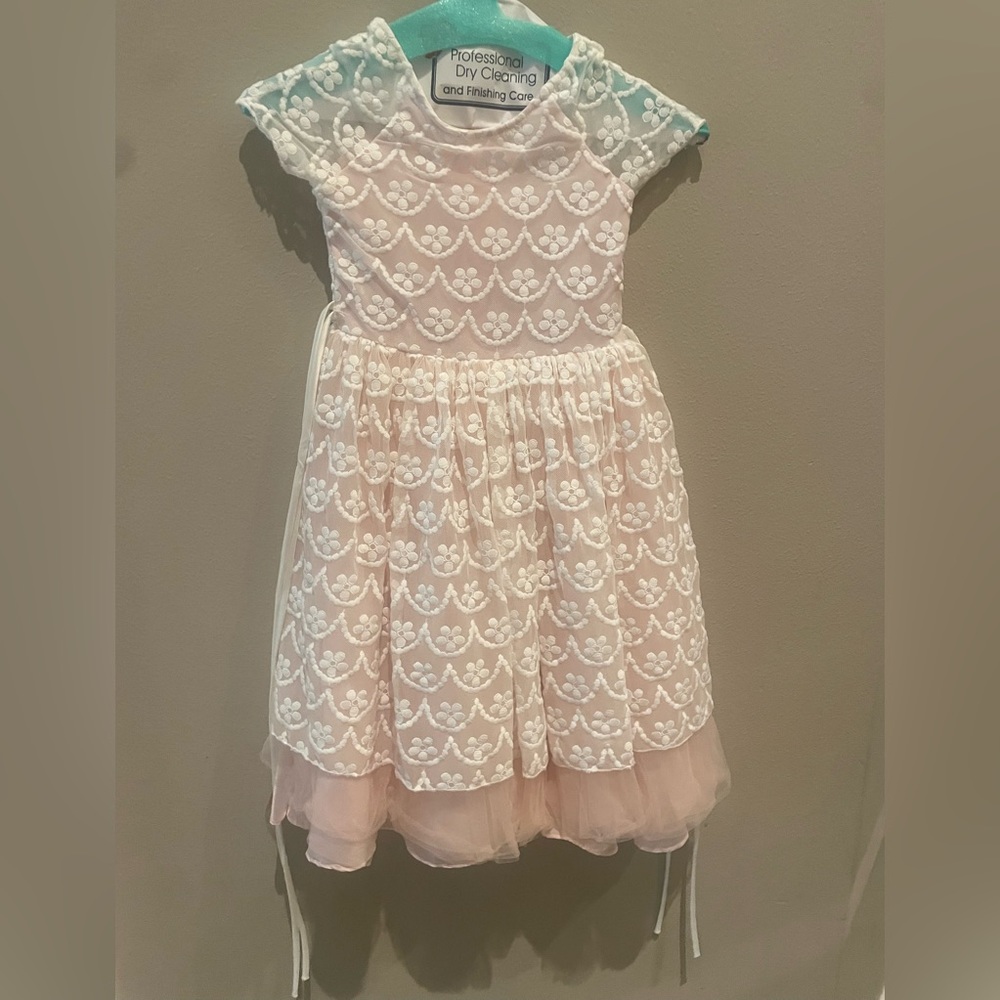 Petite Adele gorgeous lace overlay dress girl 3-4